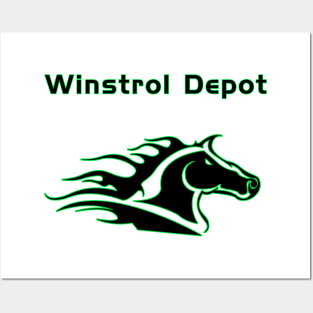 Winstrol Depot - Green Outline Posters and Art